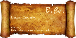 Baza Csombor névjegykártya